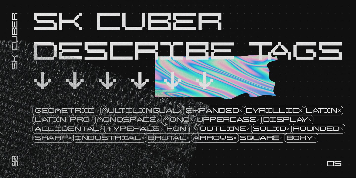 Пример шрифта SK Cuber Expanded Rounded